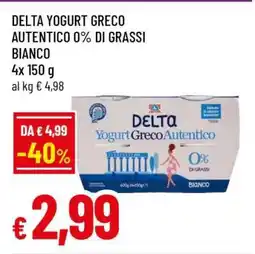 Famila DELTA YOGURT GRECO AUTENTICO 0% DI GRASSI BIANCO offerta