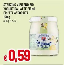 Famila STERZING VIPITENO BIO YOGURT DA LATTE FIENO FRUTTA ASSORTITA offerta