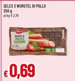 Famila SELEX 3 WURSTEL DI POLLO offerta
