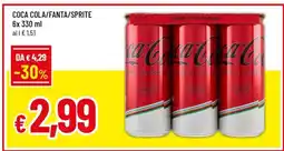 Famila COCA COLA / FANTA / SPRITE 6x 330 ml offerta