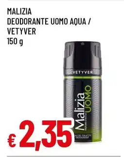 Famila MALIZIA DEODORANTE UOMO AQUA / VETYVER offerta