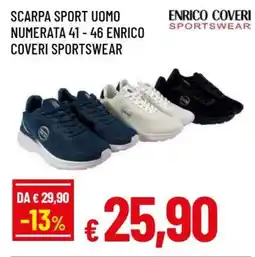 Famila SCARPA SPORT UOMO NUMERATA 41 - 46 ENRICO COVERI SPORTSWEAR offerta