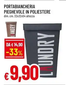 Famila PORTABIANCHERIA PIEGHEVOLE IN POLIESTERE offerta