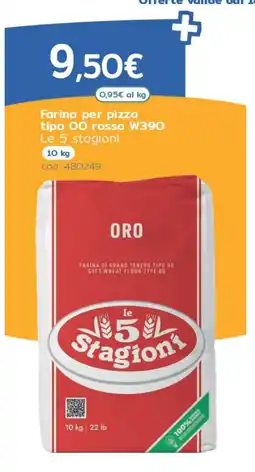 C+C Italmarket Farina per pizza tipo OO rosso W390 Le 5 stagioni offerta