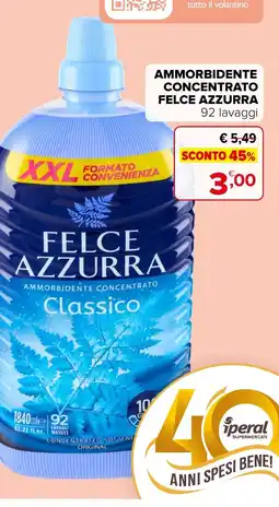Iperal Felce Azzurra ammorbidente concentrato classico offerta