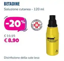 Parafarmacia Più Medical Betadine Soluzione cutanea offerta