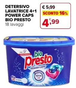 Iperal Detersivo lavatrice power caps bio presto offerta