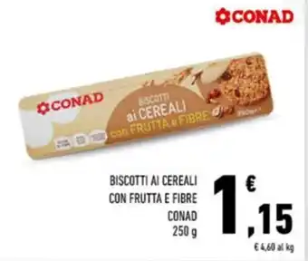Biscotti ai cereali con frutta e fibre Conad