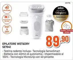 Expert Di Lella Epilatore Wet&Dry Braun SE7041 offerta