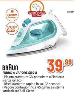 Expert Di Lella Braun ferro a vapore si3041 offerta
