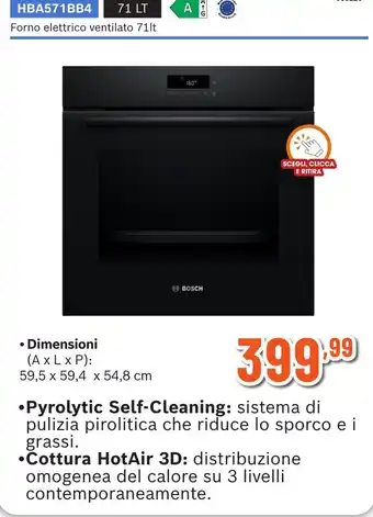 Forno elettrico ventilato Bosch
