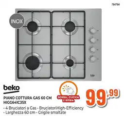 Expert Di Lella Piano cottura gas 60 cm Beko offerta