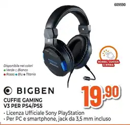 Expert Di Lella Bigben cuffie gaming v3 per ps4/ps5 offerta