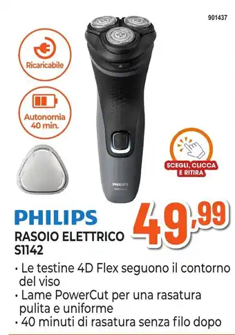 Expert Di Lella Philips Rasoio Elettrico S1142 offerta