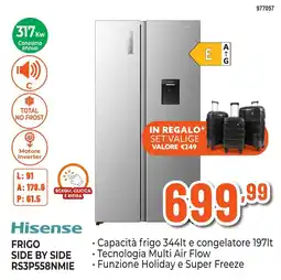 Expert Di Lella Hisense Frigo Side by Side RS3P558NMIE offerta