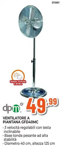 Expert Di Lella Ventilatore a piantana GFD40MC offerta
