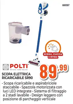Expert Di Lella Scopa elettrica ricaricabile Polti SR90 offerta