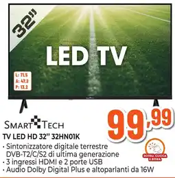 Expert Di Lella SmartTech TV LED HD 32" 32HN01K offerta