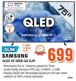 Expert Di Lella Samsung QLED 4K Serie Q8 Slim offerta