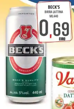 Jolly Market Beck's birra lattina offerta