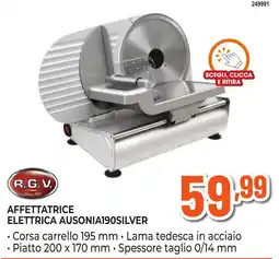 Expert Di Lella Affettatrice elettrica Ausonia190Silver offerta