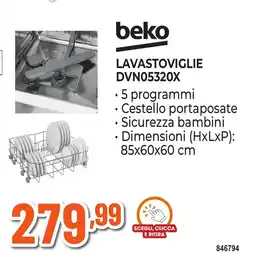 Expert Di Lella Beko lavastoviglie DVN05320X offerta