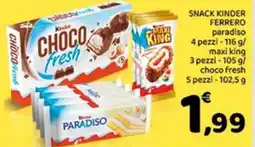 Conad City Snack Kinder Ferrero offerta