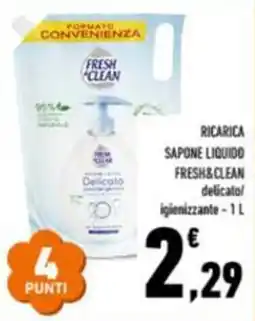 Conad City Sapone liquido Fresh&Clean delicato offerta