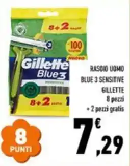 Conad City Rasoi uomo Gillette Blue 3 Sensitive offerta
