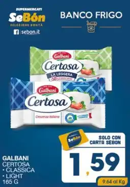SeBón Supermercati Galbani Certosa Light offerta