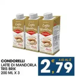 SeBón Supermercati Condorelli latte di mandorla offerta