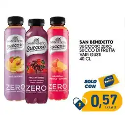 SeBón Supermercati San Benedetto Succoso Zero succo di frutta offerta