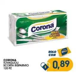 SeBón Supermercati Corona tovaglioli offerta