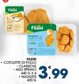 SeBón Supermercati Fileni Cotolette di Pollo offerta