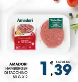 SeBón Supermercati Amadori hamburger di tacchino offerta