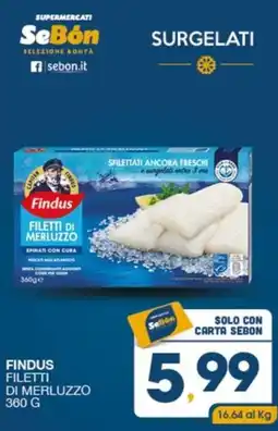 SeBón Supermercati Findus filetti di merluzzo offerta