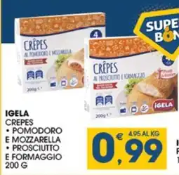 SeBón Supermercati Igela crepes pomodoro e mozzarella offerta