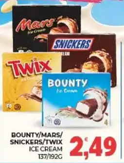 Eté Bounty/Mars/Snickers/Twix ice cream offerta
