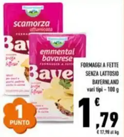 Conad City Formaggi a fette senza lattosio Bayernland offerta