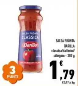Conad City Salsa pronta Barilla classica offerta