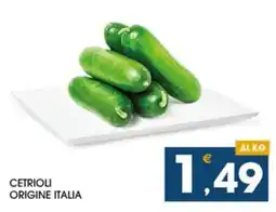 SeBón Supermercati Cetrioli origine Italia offerta