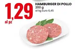 Eurospin Hamburger di pollo offerta