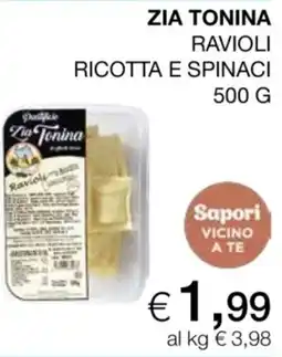 Coop Zia Tonina Ravioli Ricotta e Spinaci offerta