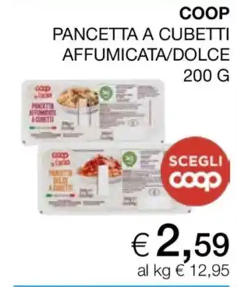 Pancetta a cubetti affumicata/dolce Coop