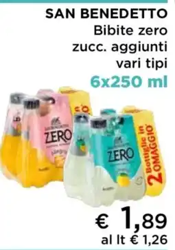 Coop San Benedetto Bibite Zero offerta