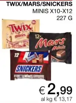 Coop Twix/Mars/Snickers minis offerta