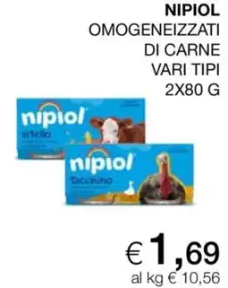 Coop Nipiol omogeneizzati di carne vari tipi offerta