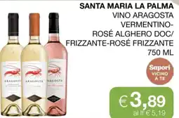 Coop Santa Maria La Palma Vino Aragosta offerta