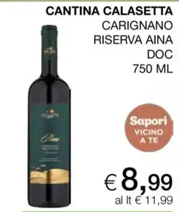 Coop Cantina Calasetta Carignano Riserva Aina offerta
