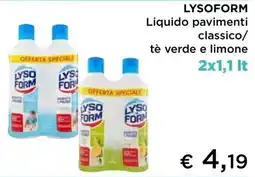 Coop Lysoform liquido pavimenti classico offerta